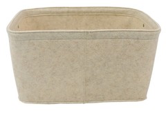 Large Gray Felt Decorative Storage Basket 16.5 in x 14 in x 10.5 in