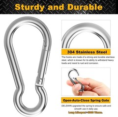 Versatile Heavy Duty Snap Hooks – 12 Pcs Stainless Steel for Outdoor Adventure