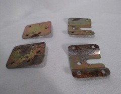 2 Sets Invisible Bed Hinge Hooks Mattress Rectangle Yards Connections Brass