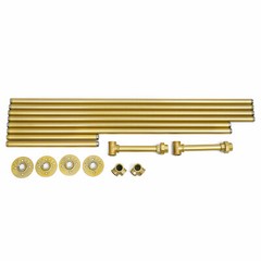 Industrial Pipe Clothes Rack Iron Garment Bar Closet Storage Gold Wall Mounted