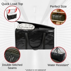 10 – Pack Heavy Duty Large Moving Bag with Strong Zipper and Comfortable Hand…