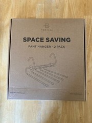 MORALVE Pants Hangers Space Saving – 2 Pack – Non-Slip Multi-Layer Multifunction