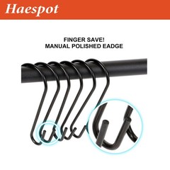 32 PCS S Hooks For Hanging 3 Inch Black Pot Metal Shaped Kitchenware Bags