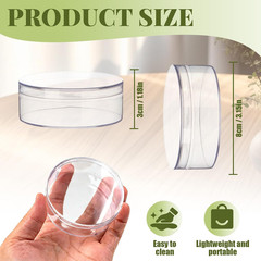 32 PCS Clear Acrylic Round Containers with Lids for Jewelry & Candy Storage