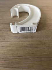 SuperSlide 6 in. x 1 in. White Closet Rod Bracket (2 Pack)