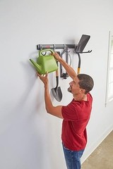 Rubbermaid FastTrack Garage Storage Utility Hooks, 5 Piece, All in One Rail Hook