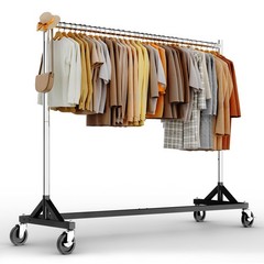Clothes Rack Z Rack Clothing Rack Commercial Garment Rack with Lockable Wheel…