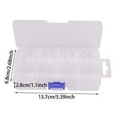 Plastic Storage Box Small 8 Compartments 13.7×6.8×2.8cm for Handicrafts Beads