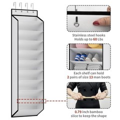 KEEPJOY 10 74 inches (L) x 17 (W) x 11 (D), White-1 Pack of 10
