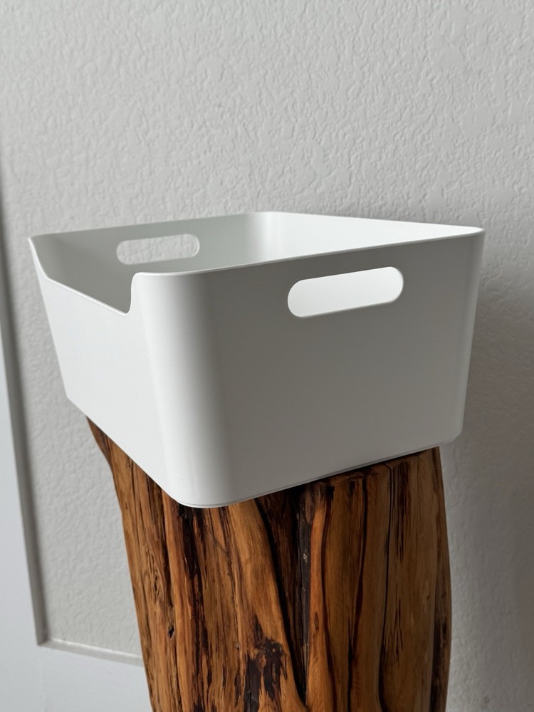 IKEA UPPDATERA – White Organization Box W/Handles 9 1/2”x6 3/4”