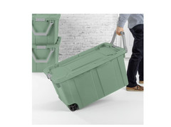 Sterilite Extra-Large Wheeled Industrial Storage Bin, 40 Gallon 2 Pack