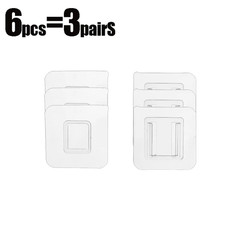 40/2Pcs Double Side Hooks Transparent Invisible Traceless Hook Self-Adhesive Wal