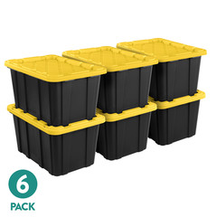 Sterilite Large Storage Bin, 27 Gallon Durable Plastic Storage Tote with Snap-O