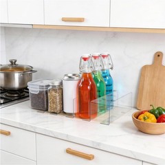 10Pcs Clear Plastic Shelf Dividers 7.87X2.36X1.18In L-Shaped Goods Separators…