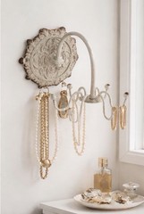 White Metal Wall Hook Distressed Antique Wall Mounted Traditional