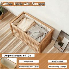Solid Wood Entryway Bench with Storage, Large Storage Chest with Removable Bag,