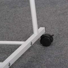Heavy Duty Double Rods Clothes Hanging Rack Moveable Clothes Rail Stable Base US