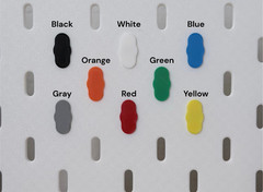 A Different L-Style Pegboard Hooks Compatible with Ikea Skadis / Packs 5 or 10