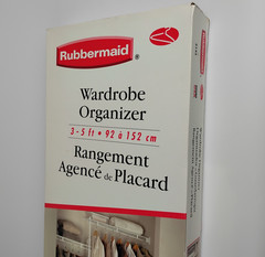 Rubbermaid Wardrobe Organizer 3-5 ft White Wire Closet System Epoxy Coated 5143