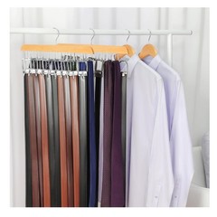 20 Hooks Belt Tie Hanger Space Saving for Closet, 2 IN 1 Belt Ties Racks