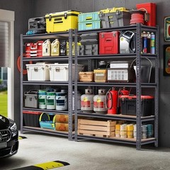 Heavy Duty Metal Storage Rack 5-Tier Adjustable Shelving Unit, Garage or Warehou