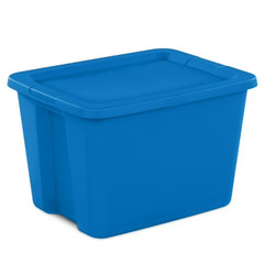 Large Storage Bin, 18 Gallon Plastic Storage Container with Snap-On Lid, Pink