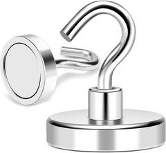 Professional Grade 170Lbs Magnetic Hooks – Rust-Resistant & Heavy Duty, 4 Pack