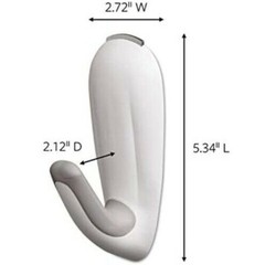 2 Packs 3M Command 1 Jumbo Bath Towel Hook 2 Adhesive Strip Per Pack Max 7.5 lb