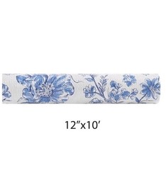 Pioneer Woman ~ AGATHA BLUE ~ Non-Adhesive ~ Vinyl ~ Shelf Liner ~ 12″ W x 10′