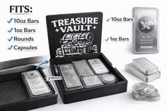Treasure Vault Bullion Storage Box | Silver & Gold Bar Case Custom