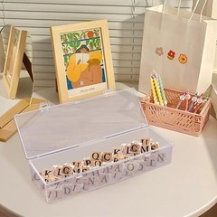 4x Large Plastic Storage Container Box Hinged Lid Crafts Markers Pens Pencils