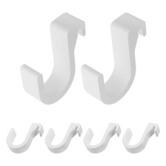 6Pcs Car Umbrella Holder Hooks White Spacesaving Trunk Organizer Universal Fit