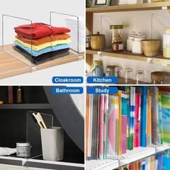 11 Inches [Extra Tall Version] Clear Shelf Dividers for Closet Organization a…