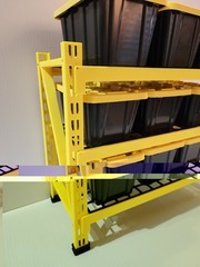 9 x Lowe’s Teeny Tote Black W/ 3D Printed Yellow Rack
