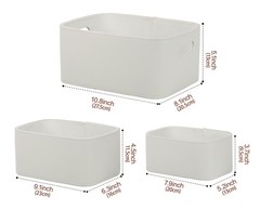 Faux Leather Storage Baskets Bins with Velvet Lining for Organizing, Storage,…