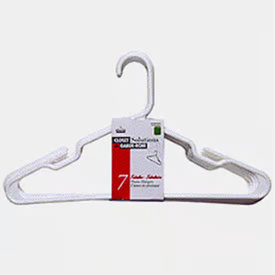 Maurice Plastic 41.6 cm x 23.5 cm White Hangers (7 ct) FREE SHIPPING