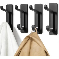 4/8 pcs Self Adhesive Wall Hooks for Hanging Coat and Towel Extra Strong 13LB