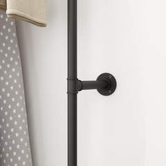 Industrial Pipe Clothing Rack, Heavy Duty Clothes Rack for Hanging Clothes, Wall