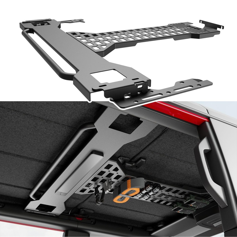 Overhead Molle Panel Compatible with 2021-2025 Ford Bronco 4 Door Roof Reinfo…