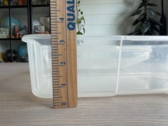 Rubbermaid Clear Plastic Snap Case Hinged Storage Container 2281