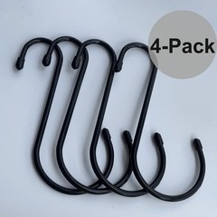 6 Inch Large S Hooks 4-Pack Heavy Duty Viny Coated Steel Hooks for Hanging