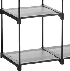 SONGMICS Portable Closet, Freestanding Clothes Rack with Shelves, Black