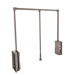 Polished Chrome Soft-Close Pull-Down Wardrobe Lift Adjustable 35–47.2 in 55 lb