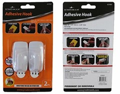 Kingman Adhesive White Plastic Hooks Bathroom Kitchen Closet