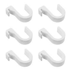 6Pcs Car Umbrella Holder Hooks White Spacesaving Trunk Organizer Universal Fit