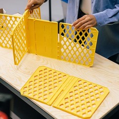 ORGANIZE-IT! 6 Slot Tote Dividers for 27 Gal Storage Containers, Yellow, 8 Pack