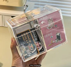 New One Piece Acrylic Transparent Card Storage Box Business Trading Collector
