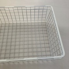 SET OF 2 Ikea JONAXEL Wire basket, white, 19 5/8×20 1/8×5 7/8 ” Sock Crate