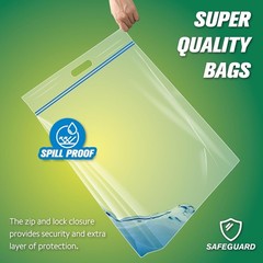 Pack of 3 Heavy-Duty Resealable Storage Bags – 25 Gallon, Easy Transport