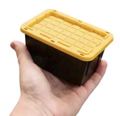 GreenMade Mini Bin 10 Pack Small Storage Containers with Yellow Lids